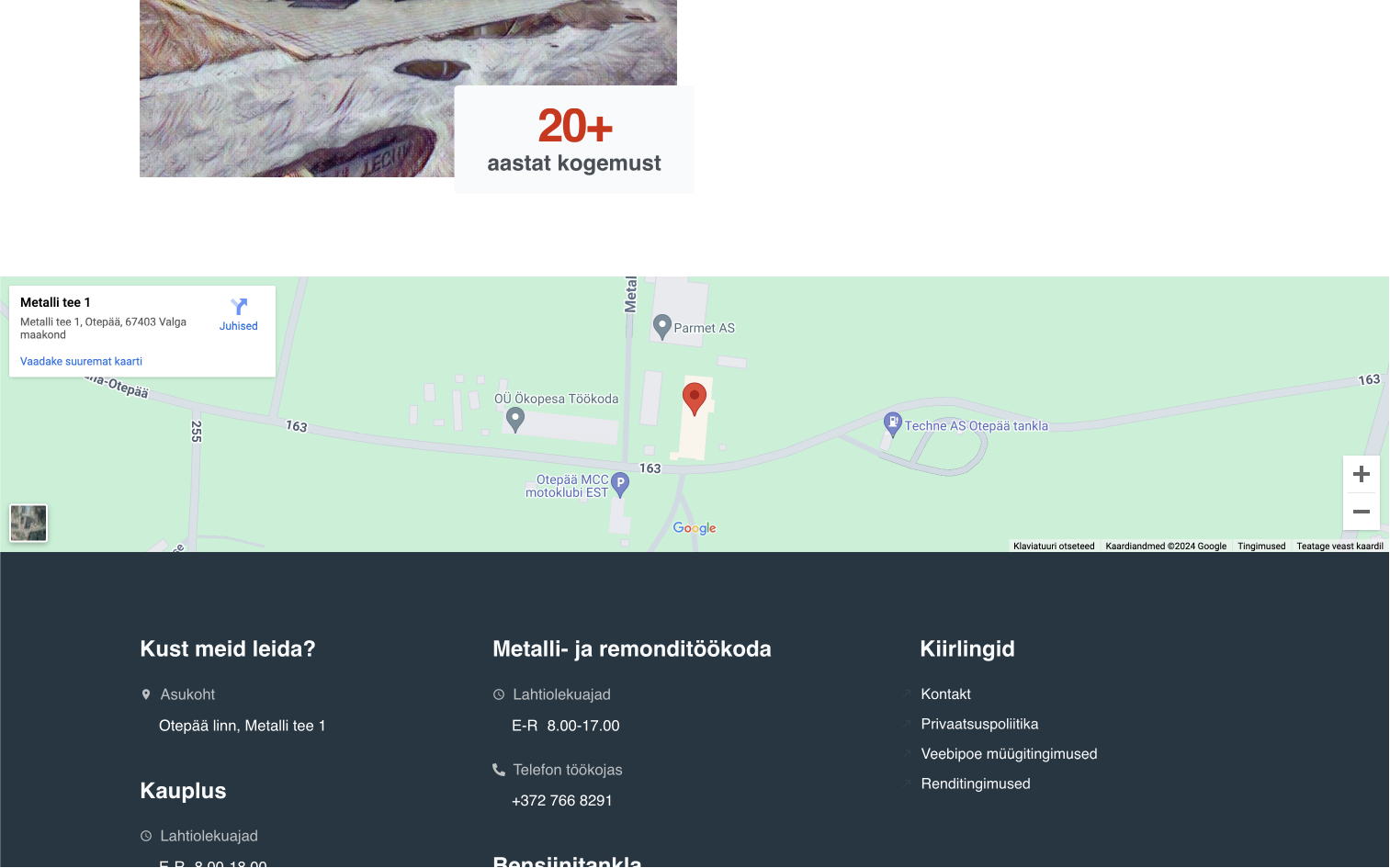 Techne koduleht – Vaade