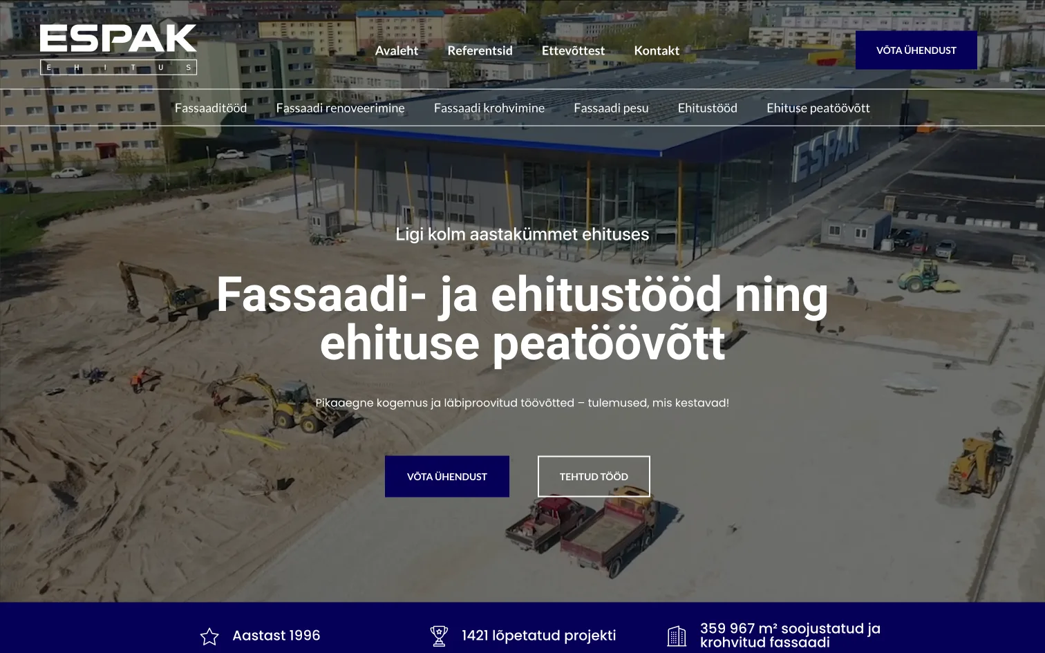 Espak Ehitus koduleht – Avaleht
